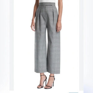 Solace London Delphine High-Waist Wide-Leg Wool Trousers SZ 6 NWOT